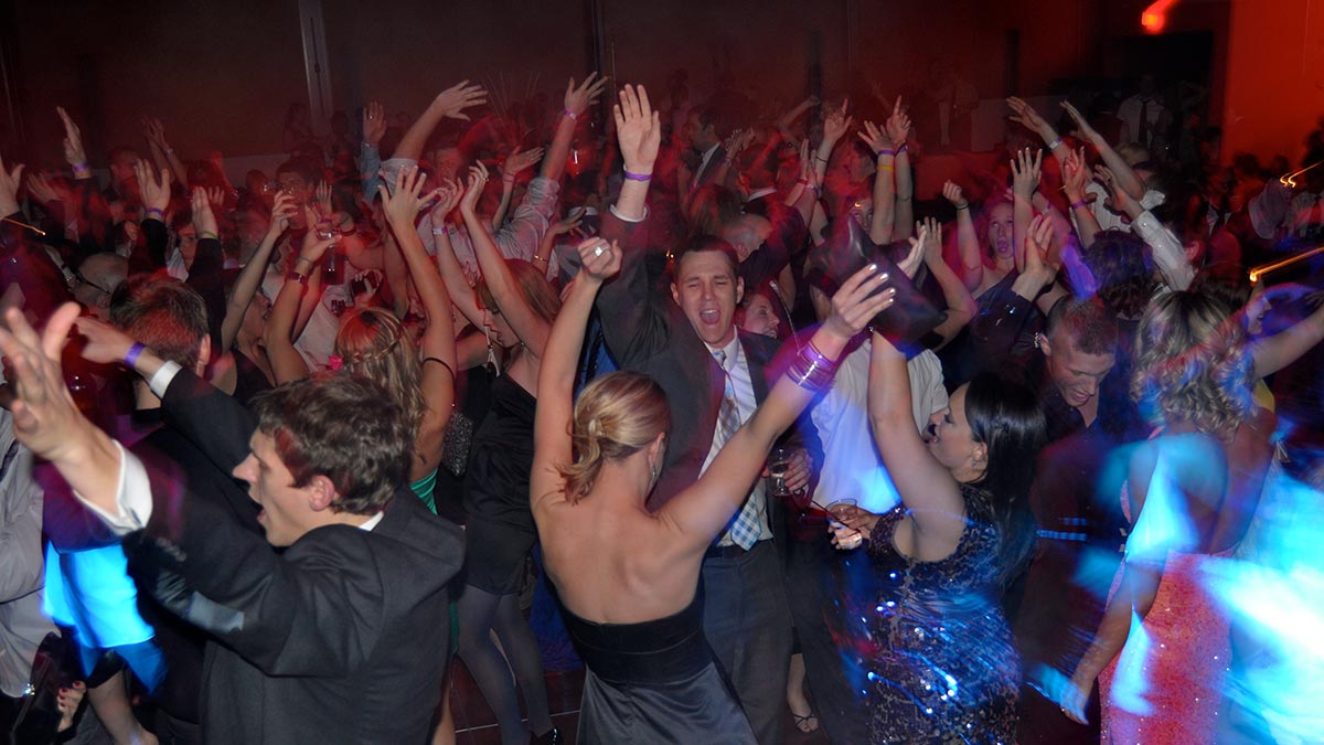 DJ at Iowa college event